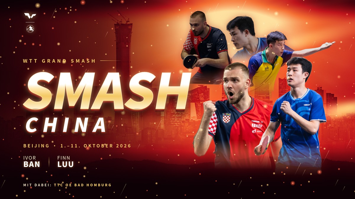 Ivor Ban und Finn Luu beim WTT China Smash in Beijing