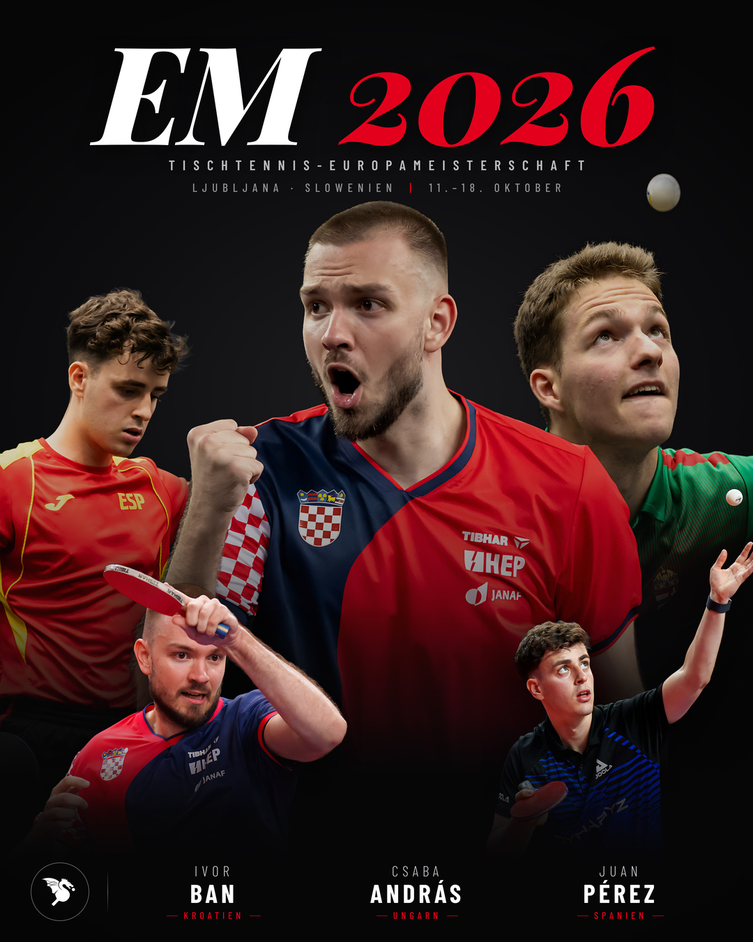 Drei TTC-Akteure bei der Europameisterschaft in Ljubljana
